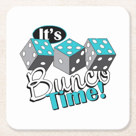Es ist Bunco Time! Rechteckiger Pappuntersetzer (Vorderseite)