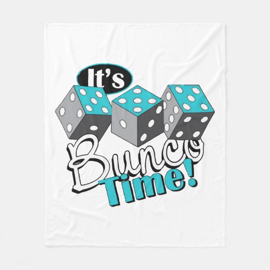 Es ist Bunco-Zeit! Fleecedecke (Vorderseite)