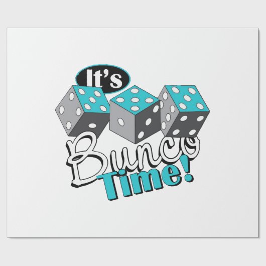 Es ist Bunco-Zeit! Geschenkpapier (Flach)