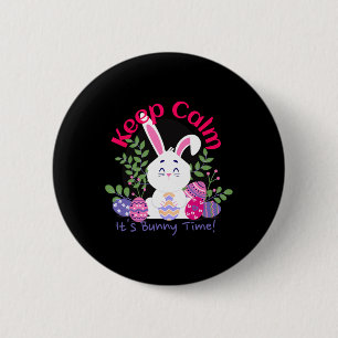 Es ist Bunny Time Lustiger Ostersonntag Ostereierj Button