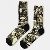 Es ist CAT-MAN Comics! Socken (Linkes Detail)