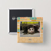 Es ist Caturday? Button (Vorne & Hinten)