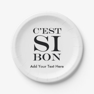 Es ist - C'est Si Bon-Franzosen so gut Pappteller