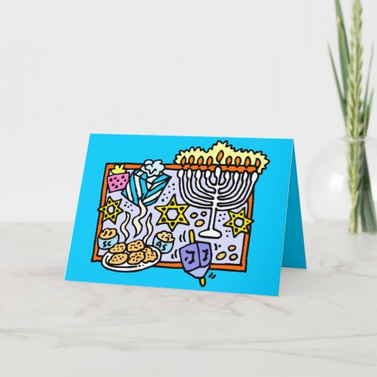 Es ist Chanukka! Feiertagskarte (Vorderseite)