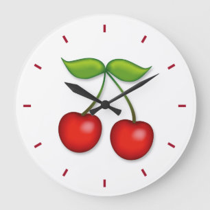 Es ist Cherry Pie Time Große Wanduhr