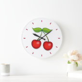 Es ist Cherry Pie Time Große Wanduhr (Zuhause)