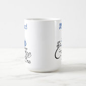 Es ist Coffee Time Blue Design Kaffeetasse (Mittel)