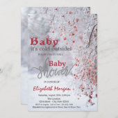 Es ist Cold Winter Wonderland Snow Baby Dusche Einladung (Vorne/Hinten)