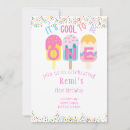 Es ist Cool, One zu sein, Popsicie-Geburtstagspart Einladung