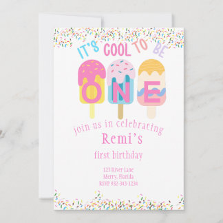 Es ist Cool, One zu sein, Popsicie-Geburtstagspart Einladung