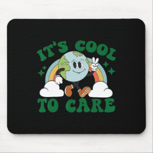 Es ist Cool, sich um den Earth Day Groovy 70er Ret Mousepad