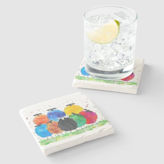 Es ist cool, unterschiedlich zu sein steinuntersetzer (Seitenansicht)