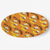 Es ist CORN! Candy Corn Halloween Pappteller (Schrägansicht)