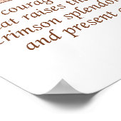 Es ist Courage Courage Poster (Ecke)