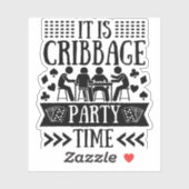 Es ist Cribbage Party Zeit | Funny Cribbbage Aufkleber (Blatt)