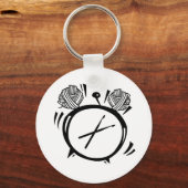 Es ist Crochet O'Clock Basic Button Schlüsselanhän Schlüsselanhänger (Vorderseite)