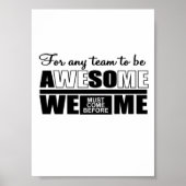 Es ist das Beste, als Team zu arbeiten Poster (Vorne)