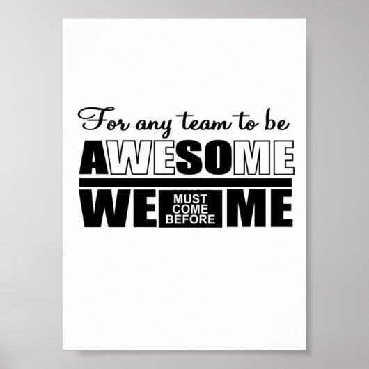 Es ist das Beste, als Team zu arbeiten Poster (Vorne)