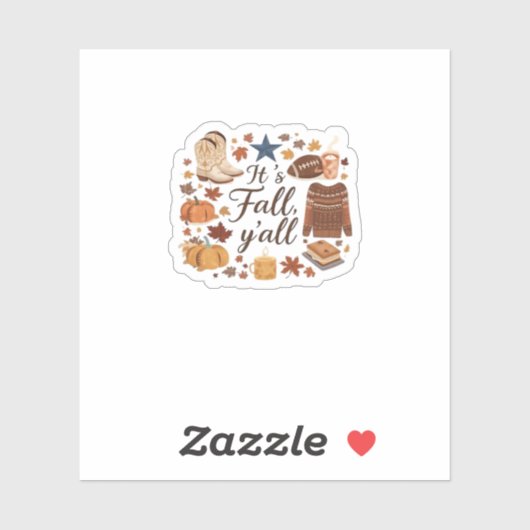 Es ist das grundlegende Design von Fall Y Aufkleber (Blatt)