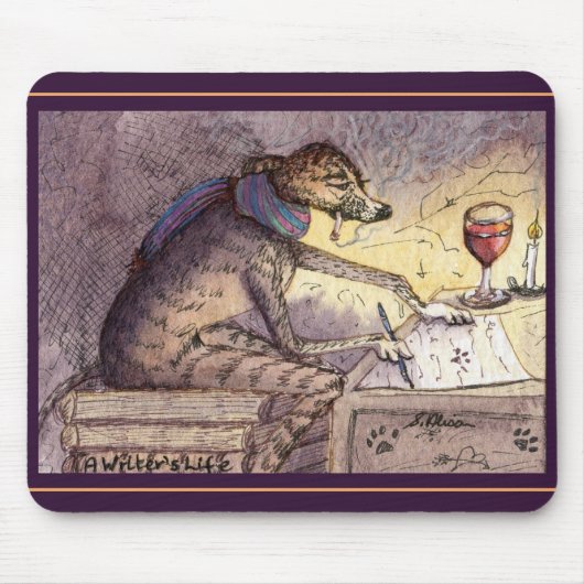 Es ist das Leben eines Verfassers - Windhund Mousepad (Vorne)