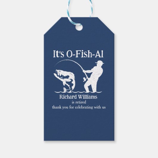 Es ist das Party für das Ruhestand von Fischern Geschenkanhänger (Vorderseite)