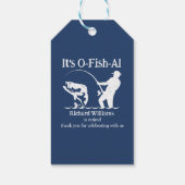 Es ist das Party für das Ruhestand von Fischern Geschenkanhänger (Rückseite)