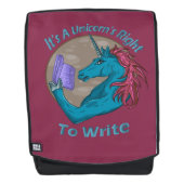 Es ist das Recht eines Einhorns zu schreiben Rucksack (Vorderseite)