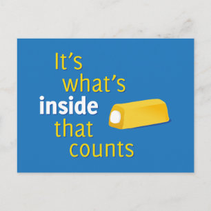 Es ist das, was drin zählt postkarte