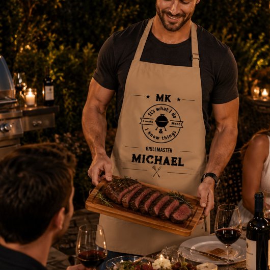 Es ist das, was ich tue, ich räuchere Fleisch & ic Schürze