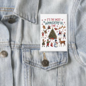 Es ist das wunderbarste Weihnachtsfest Vintag Button (Insitu)