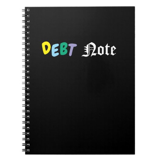 Es ist Debt Note. Nicht Death Note Notizblock (Vorderseite)