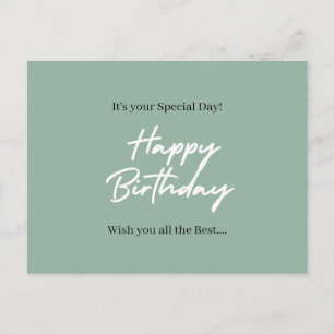 Es ist dein besonderer Tag – Alles Gute zum Geburt Postkarte