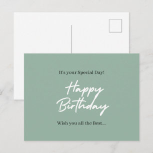 Es ist dein besonderer Tag – Alles Gute zum Geburt Postkarte