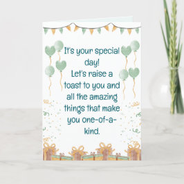 Es ist dein besonderer Tag Feiertagskarte