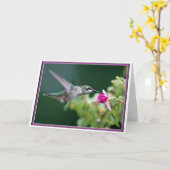 ES IST DEIN GEBURTSTAG! Hummingvogel Karte (Gelbe Blume)