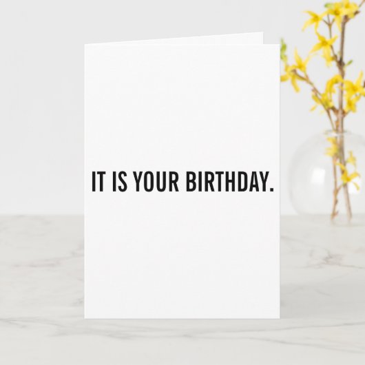 ES IST DEIN GEBURTSTAG KARTE (Gelbe Blume)