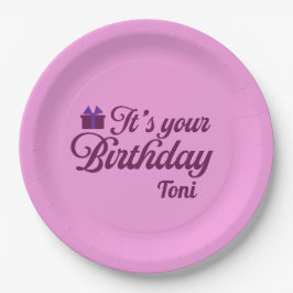 Es ist dein Geburtstag Papier Teller