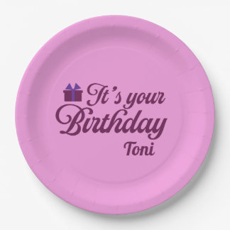 Es ist dein Geburtstag Papier Teller