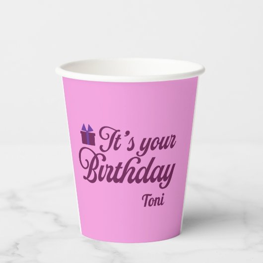 Es-ist-dein-Geburtstag-Papierbecher Pappbecher (Vorderseite)