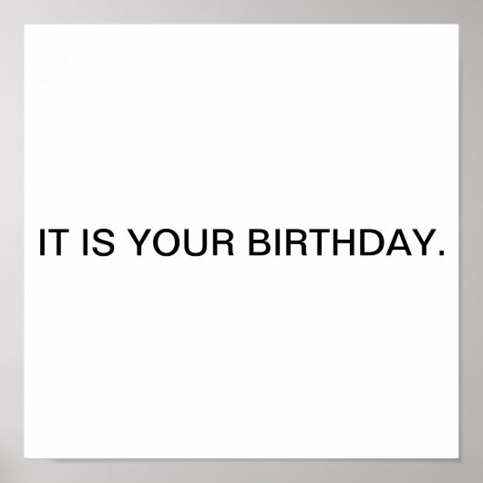 Es ist dein Geburtstag. Poster (Vorne)