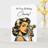 Es ist dein Geburtstag! Prost! Karte (Gelbe Blume)