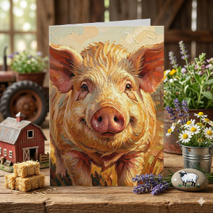 Es ist dein Geburtstag! Werde Schweinchen wild L Karte