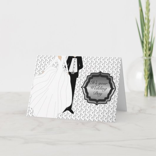 Es ist dein Hochzeitstag Gruß - Silber Karte (Vorderseite)