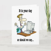 ES IST DEIN LETZTER TAG! GLÜCKLICH **ERSTATTUNG** KARTE (Vorderseite)