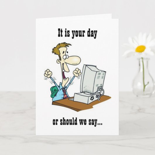 ES IST DEIN LETZTER TAG! GLÜCKLICH **ERSTATTUNG** KARTE (Kleine Pflanze)