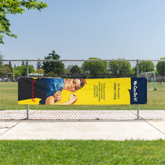 Es ist dein Personalisiertes Rosie Party Vertikal Banner (Insitu)