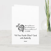 Es ist dein Puzzle Gedicht auf blau Karte (Rückseite)