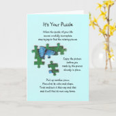 Es ist dein Puzzle Gedicht auf blau Karte (Gelbe Blume)