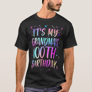 Es ist der 100. Geburtstag meiner Oma Buntes Happy T-Shirt