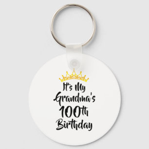 Es ist der 100. Geburtstag meiner Oma Krone Alles  Schlüsselanhänger